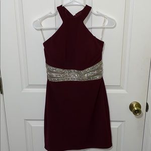 Macy’s formal high neck mini dress size 5